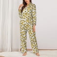 thumbnail image 2 of Balery Beer Conjunto de Pijama con Estampado para Mujer, Conjunto de Dos Piezas con Manga Larga, Ropa de Dormir Suave con Bolsillos, Pijamas Cómodos-Large, 2 of 7