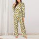 thumbnail image 2 of Fotbe Beer Conjunto de Pijama de Manga Larga para Mujer con Estampado, Ropa de Dormir de 2 Piezas, Conjunto de Casa Suave y Cómodo con Bolsillos-Large, 2 of 7