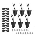 thumbnail image 3 of Soidarity Kayak Scupper con Pad Eyes Drain Holes Deck Silicona Nylon Hebillas Juego impermeable Tapón Robusto Accesorios universales Deportes acuáticos Soidarity OD002555-00B, 3 of 6