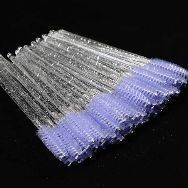 Pinceles para rímel desechables, varitas aplicadores con cepillo redondeado para maquillaje y extensiones de pestañas, pinceles cosméticos, accesorios de maquillaje