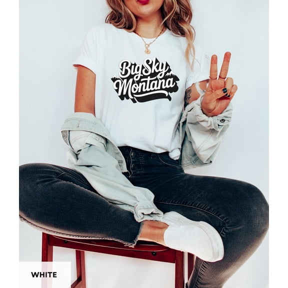 MiyazakiLy Big Sky Montana Hiking T-Shirt: Outdoorsy Souvenir Tee