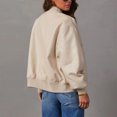 thumbnail image 5 of Chaqueta Bomber Jacket Shacket Jacket Mujer con Bolsillos Moda Streetwear Ygjytge Blanco T XL para Mujer, 5 of 5