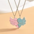 thumbnail image 4 of Hyasfey 2Pcs Friendship Necklace Love Wings Patchwork Pendant Letter Print Charm Necklace Fine Workmanship Necklace Jewelry Gift, 4 of 8