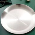 thumbnail image 2 of 2X para Escupir Huesos de Acero Inoxidable de 30 Cm, Bandeja Poco Profunda Plateada, Disco de Comedor de Metal, Redondo, Vajilla de Postre, 2 of 2