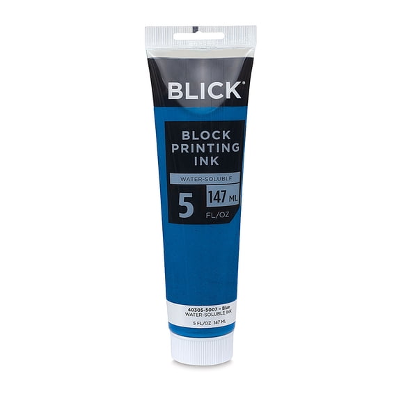 Blick Water-Soluble Block Printing Ink - Blue, 5 oz Tube