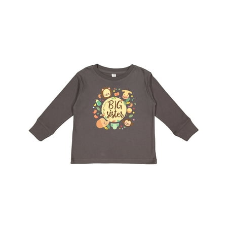 

Inktastic Big Sister Gift Toddler Toddler Girl Long Sleeve T-Shirt