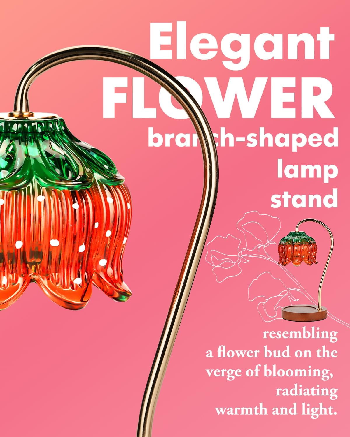 Funistree Strawberry Candle Warmer Lamp with Timer, Birthday Gifts for Women Mom, House Warming Gifts, Wax Melt Warmers for Jar Candles Home Decor
