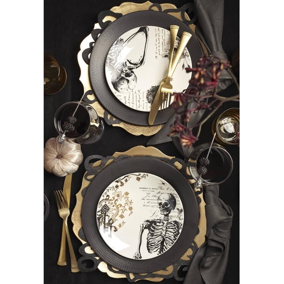 895246 Lx Collective Black Dinner Plates, Set Of 4