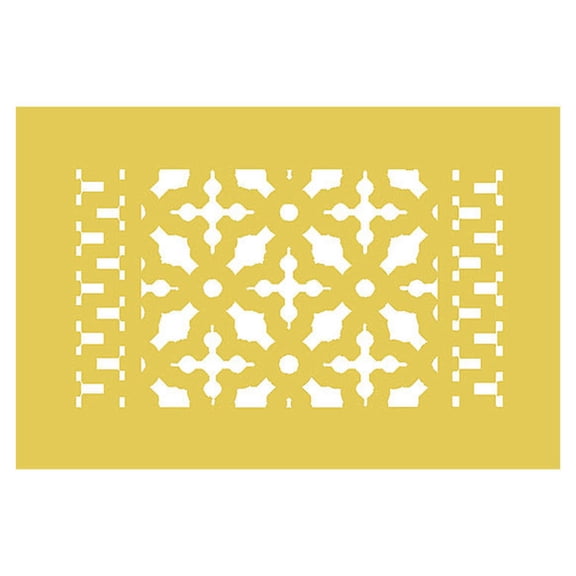 Reggio Registers 812-Anh Scroll Series 6" X 10" Floor Grille - Gold