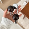 thumbnail image 4 of Ganchos magnéticos de madera con forma de bola,sin necesidad de taladrar.Colgador magnético potente.Gancho metálico inoxidable para toallas,ideal para la puerta del refrigerador,armarios,, 4 of 6