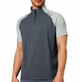 thumbnail image 1 of Camiseta de manga larga para hombre para actividades al aire libre: diseño con media cremallera y bloques de color para ciclismo, 1 of 4