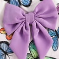 thumbnail image 5 of LNMQLPDBS Short Sets for Girls Preety Butterfly Print Trendy Shirt and Solid Color Shorts 2pcs Set Toddler Girls Cute Summer Clothes Baby Set for Vacation Tour and Family Photo Purple 3-4 Years, 5 of 9