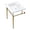 White / Brushed Brass, variant on Kingston Brass KVPB25227W4PN Edwardian 25" Ceramic Console Sink with Brass Legs (4-Inch, 3-Hole), White/Polished Nickel