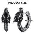 thumbnail image 3 of Stylish Dragon Hoop Earrings Stainless Steel Ear Studs for Men Women Hip Hop Punk Party Accessory Unisex Jewelry, 3 of 8