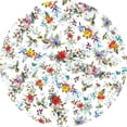 thumbnail image 4 of Round Outdoor Tablecloth with Umbrella Hole and Zipper, Patio Table Cloth with Umbrella Hole Round, Fabric Waterproof Tablecloth for Spring/Summer/Party/Picnic, 60" x 60", Flowers and Birds, 4 of 6