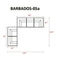 thumbnail image 2 of TK Classics BARBADOS-05a-WHEAT Barbados Outdoor Wicker Patio Furniture Set 05a, Wheat - 5 Piece, 2 of 2