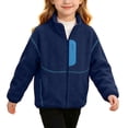 thumbnail image 4 of BLVB Girls Boys Fleece Jacket Kids Fleece Zipper Coat Soft Fall Winter Warm Outerwear with Pockets 3-15Y(Blue,3-4 Years), 4 of 9