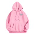 thumbnail image 7 of CAIVO Hoodies For Women Casual Hooded Sweatshirt Letter Print Long Sleeve Pullover Comfortable Loungewear For Everyday Wear Running Tops, 7 of 7