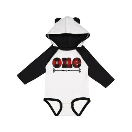 

Inktastic First Birthday Buffalo Plaid Lumberjack Gift Baby Boy or Baby Girl Long Sleeve Bodysuit