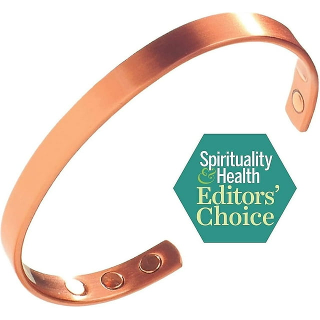 Pulsera magnética de cobre, alivia la artritis, el túnel carpiano y el dolor en las articulaciones, pulsera magnética de cobre ajustable para adaptarse a la mayoría de las muñecas