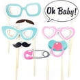 thumbnail image 3 of 25 piezas de accesorios para fotomatón, Kit de bricolaje, Baby Shower, niña, niño, revelación de género, accesorios para posar para decoraciones de recuerdo de fiesta de cumpleaños (rosa), 3 of 5