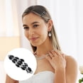 thumbnail image 2 of Unique Bargains 1 Pc Hair Barrettes Rhinestones Hair Clips Black Silver Tone, 2 of 5