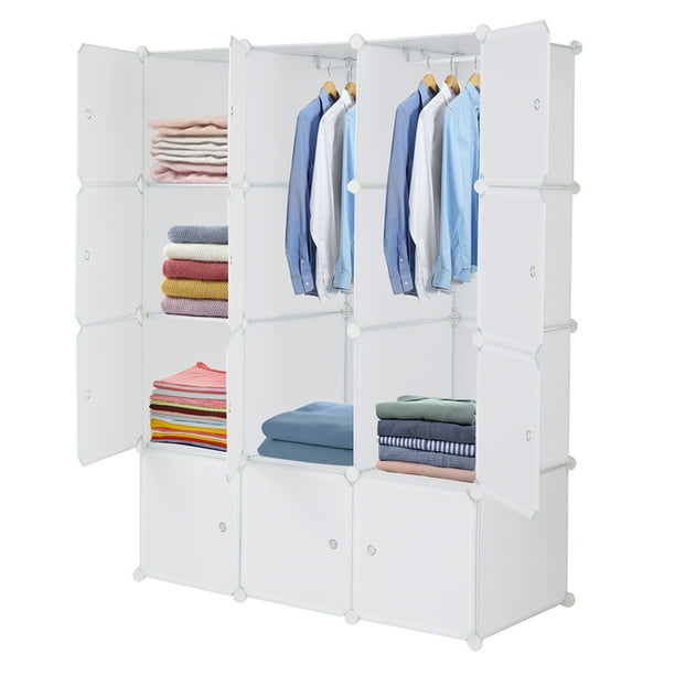 Yucurem 12 Cube Organizer Stackable Plastic Cube Storage Shelves Design