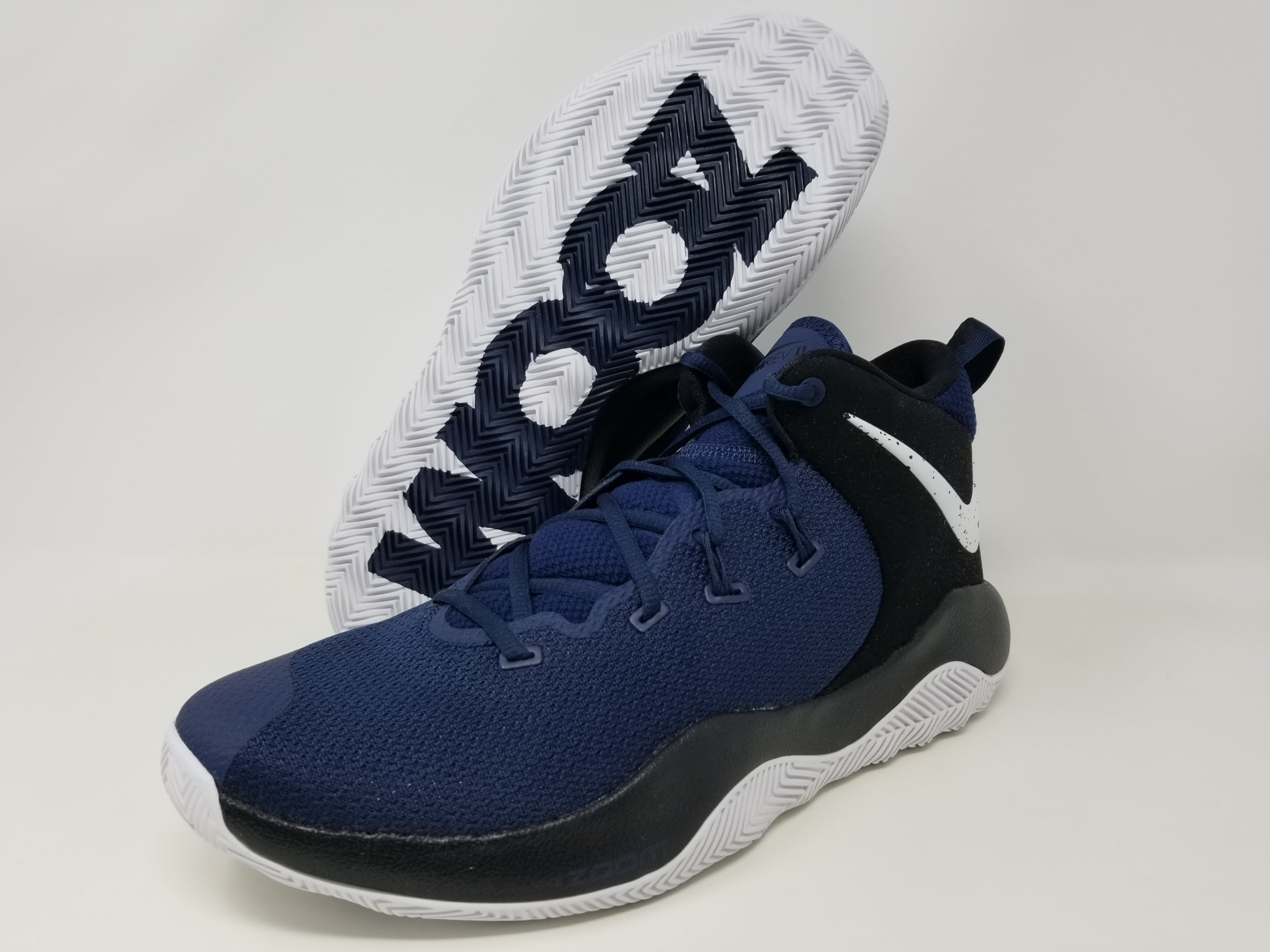Nike Men's Zoom Rev II TB Basketball Shoes, Navy/White/Black, 10 D(M ...