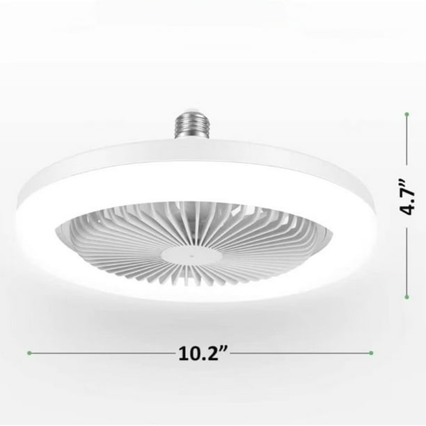 VBVC Enclosed Low Profile 26” White Ceiling Fan with LED