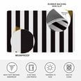 thumbnail image 3 of Simple Black White Stripes Door Mat Indoor Outdoor, Modern Stripes Non Slip Welcome Mat with Rubber Backing, Absorbent Fabric Front Door Mats Entryway Rug for Home Patio Entrance 24"x36", 3 of 8