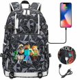 thumbnail image 1 of Minecraft Backpack Computer Teen Day Backpack Usb And Headphone Jack Men"s Travel Bag Unisex Backpack, 1 of 5