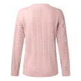thumbnail image 3 of Vedolay Womens 2023 Sweaters Womens Striped Sweater 2023 Long Sleeve Ribbed Knit Loose Oversized Pullover Tops,Pink M, 3 of 5