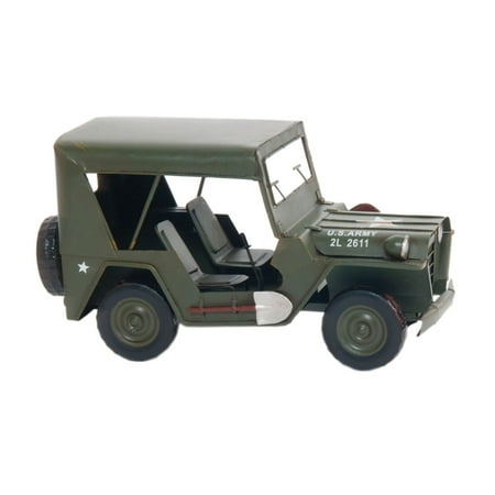 UPC: 0640901138145 | Old Modern Handicrafts 1940 Willys Quad Overland Jeep Model Car Metal