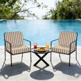 thumbnail image 7 of Outdoor Patio Cushion Covers 2 Pack Brown Stripes Patio Chair Cushion Covers with Ties and Zipper Modern Abstract Linens Farmhouse Waterproof Outdoor Seat Cushion Covers for Patio Furniture 22"x22", 7 of 7