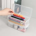 thumbnail image 5 of Under $1! Plastic Pencil Box Large Capacity Pencil Boxes Clear Boxes with Snap-Tight Lid Stackable Design And Stylish Office Supplies Storage Organizer Box, 5 of 7