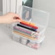 thumbnail image 5 of Estuche para lápices, bolsa para lápices, bolsa para bolígrafos, caja de lápices de plástico de gran capacidad, apilable, translúcida, transparente, organizador de suministros de oficina, caja para bo, 5 of 7