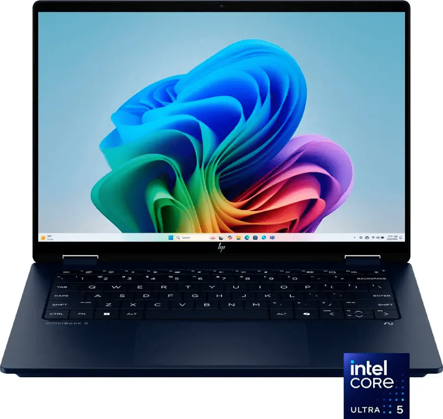 HP OmniBook X Flip Copilot+ PC 14” WUXGA 2-in-1 Touchscreen Laptop