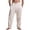 c-152Khaki617, variant on PIMSSY Men Casual Pants Loose Fit Comfortable Linen Drawstring Waist Trousers For Daily Wear And Outdoor Activities Male Fashionable Solid Color Slacks