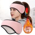 thumbnail image 5 of Orejeras ajustables para invierno, orejeras cálidas y de felpa para exteriores para mujer, calentadores de oídos con cancelación de ruido y antifaz para dormir, 5 of 5