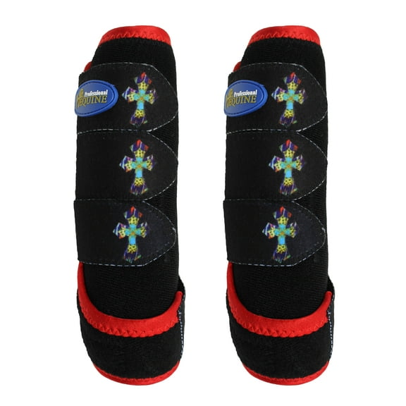 Horse  Medium Sports Medicine FRONT Splint Boots Cross 4182A