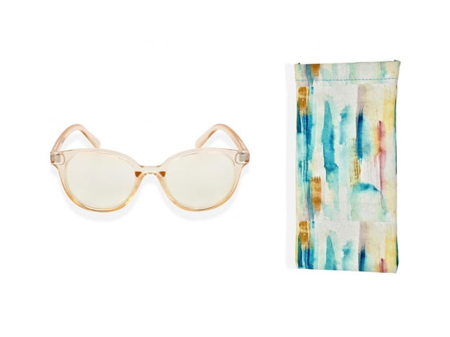 eyeSQUARED Adult Blue Light Blocking Glasses with Blue Eco Friendly Case for Women