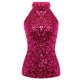 thumbnail image 3 of Chaleco sin mangas para mujer, camisetas sin mangas, moda, brillantes, llamativas, con lentejuelas, cuello halter, ropa de discoteca para Halloween, disfraces rave, 3 of 5