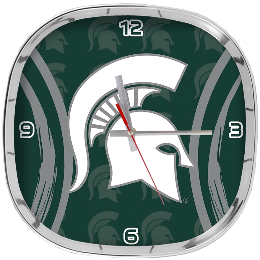 Michigan State Spartans Logo Shadow Clock Walmart Com Walmart Com