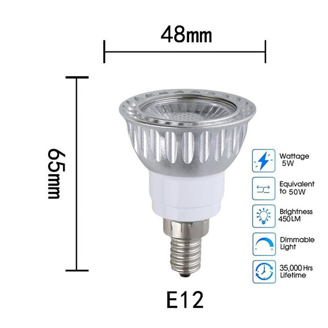 Bombilla LED regulable MR16 E27 E14 GU10 RGB, foco de 5W para iluminación de pista empotrada, luz descendente de 36 ° para cocina, habitación y dormitorio
