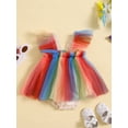 thumbnail image 2 of Bagilaanoe Newborn Baby Girl Rompers Dress Fly Sleeve Bodysuits 3M 6M 12M 18M 24M Infant Mesh Patchwork A-line Tulle Skirt Summer Clothes, 2 of 9