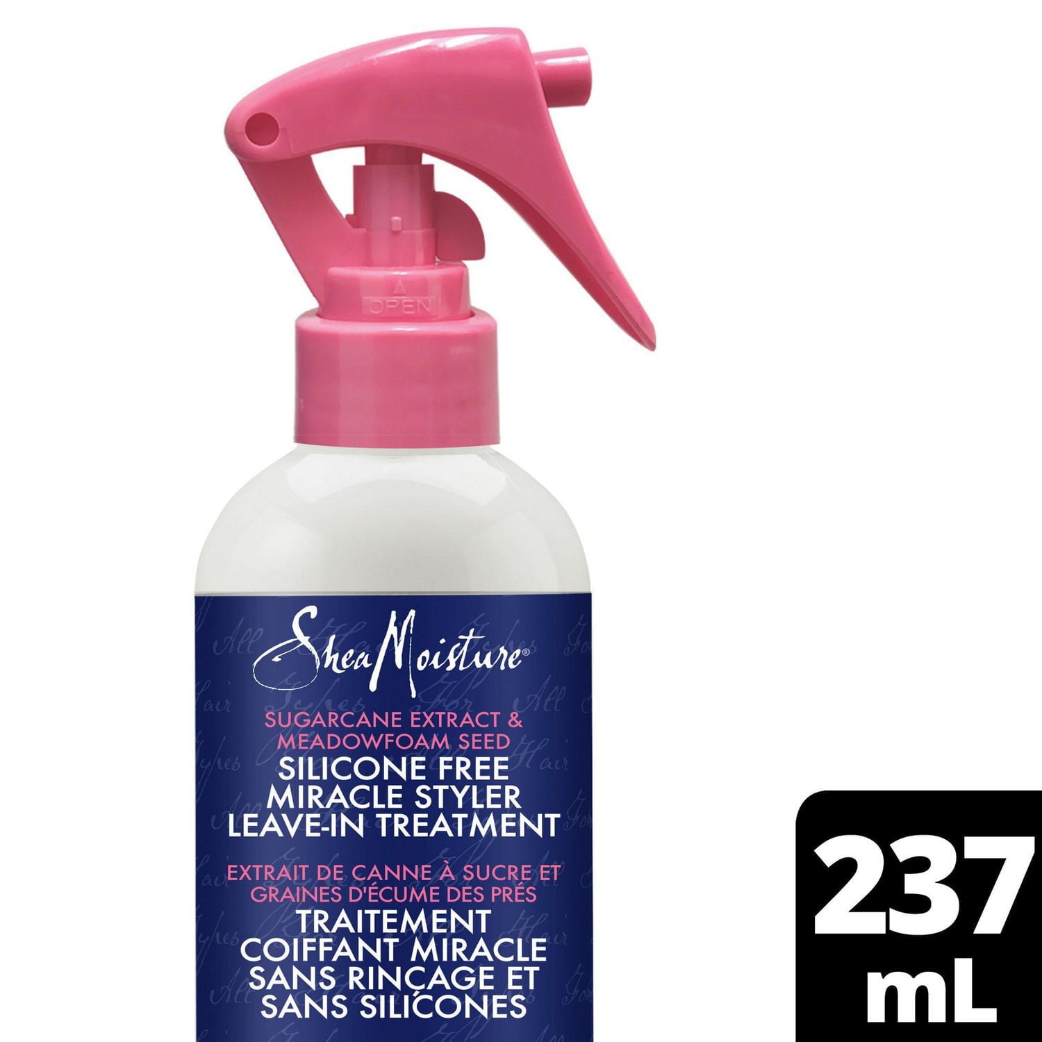 Traitement Coiffant Miracle Sans Rinçage et Sans Silicones SheaMoisture Extrait de Canne à Sucre et Graines d'Écume des Prés 237 ml Traitement Sans Rinçage et Sans Silicones