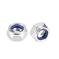 thumbnail image 5 of M8x1.25mm Zinc Plated Nylock Self-Locking Nylon Hex Lock Nuts Silver Tone 50pcs, 5 of 5