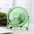 thumbnail image 3 of Nogis Iron Fan Mini small fan portable aluminum leaf student Dormitory Desktop fan Portable USB Fan Green, 3 of 9