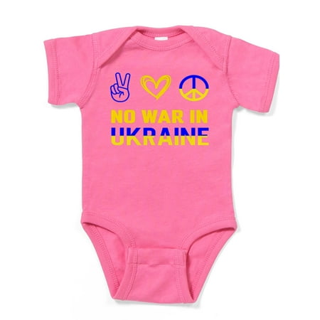 

CafePress - No War In Ukraine Scissors Support Flag Body Suit - Cute Infant Bodysuit Baby Romper