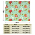 thumbnail image 4 of ZNDUO Lightweight Microfiber Bed Blanket, Strawberry Green Prints Art Pattern Super Soft Flannel Cozy Throw Blankets, 50"x40", 4 of 8
